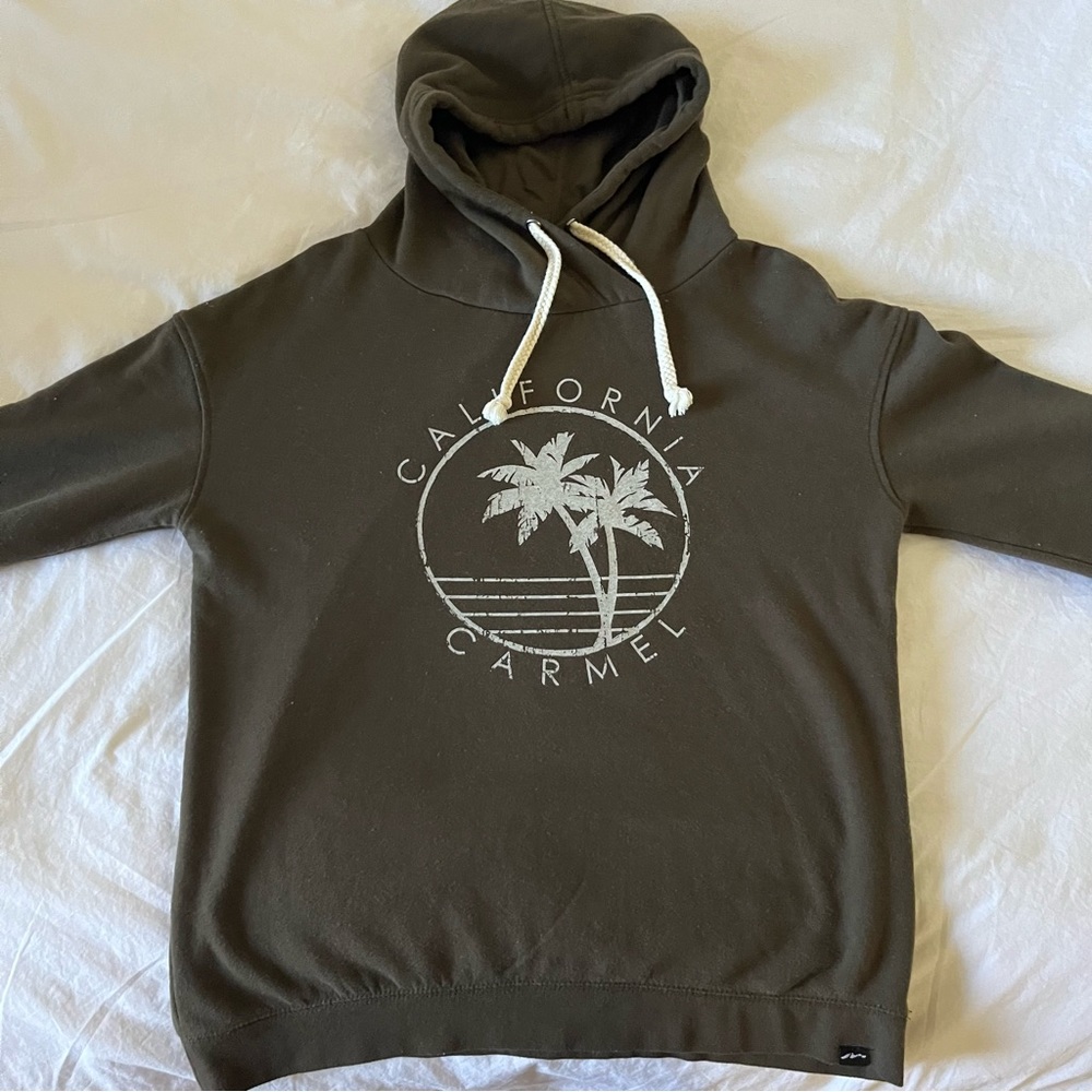 Comfortable Carmel Hoodie in an Olive Color